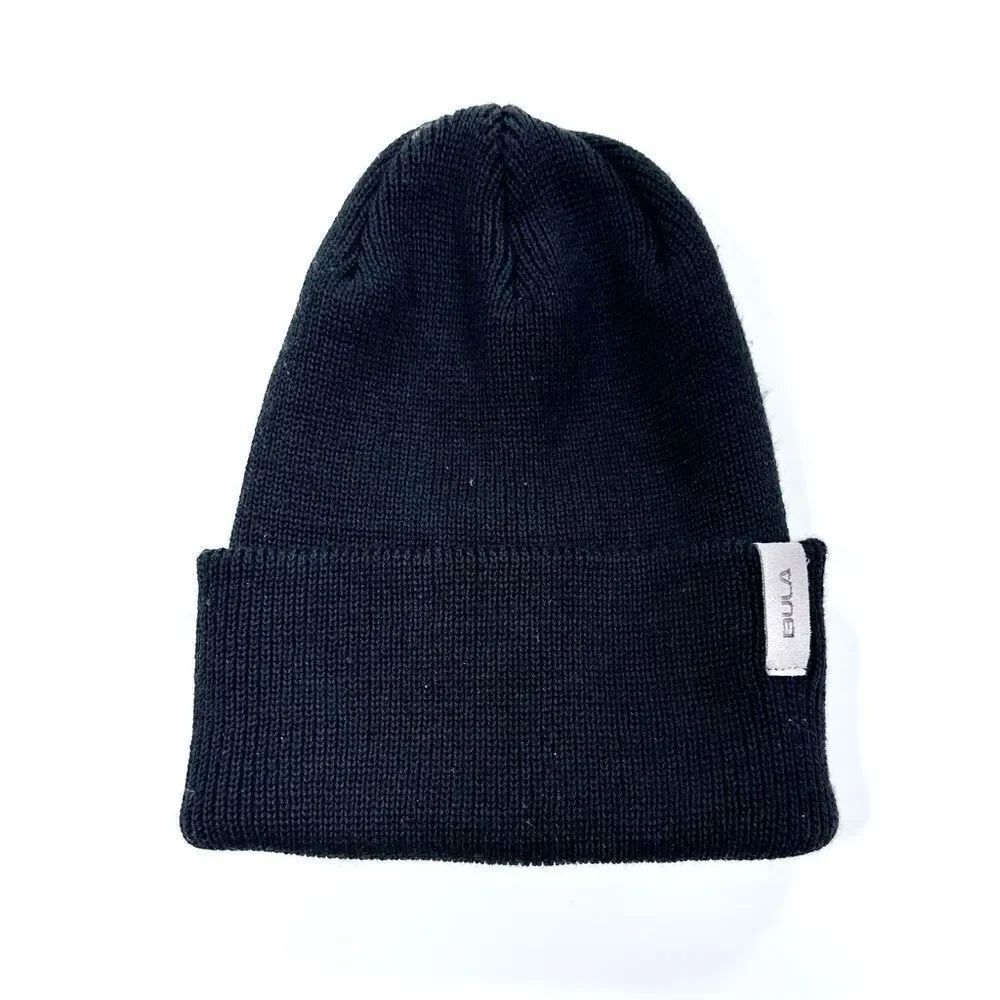 Bula black knit beanie